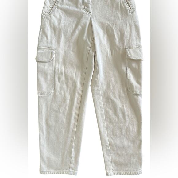 Aritzia Wilfred Free Modern Cargo Pants Off White Button Fly Women’s Size 2 - Picture 5 of 15